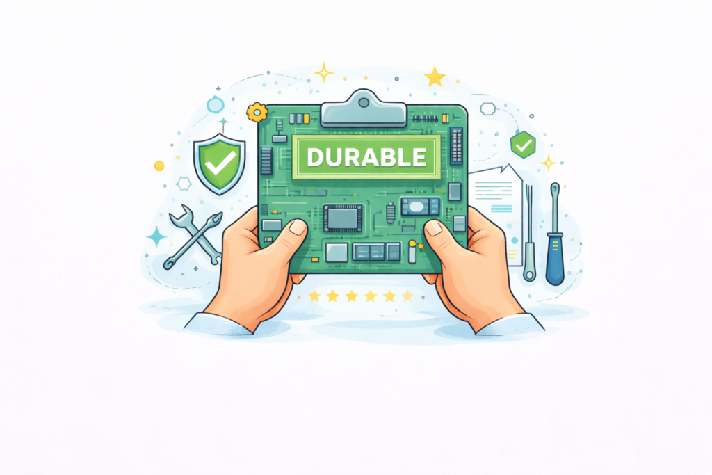 Illustration representing product reliability and long-term durability