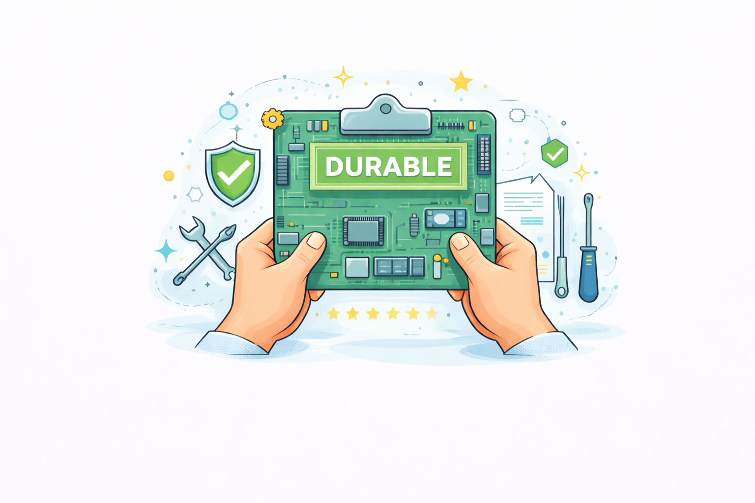 Illustration representing product reliability and long-term durability