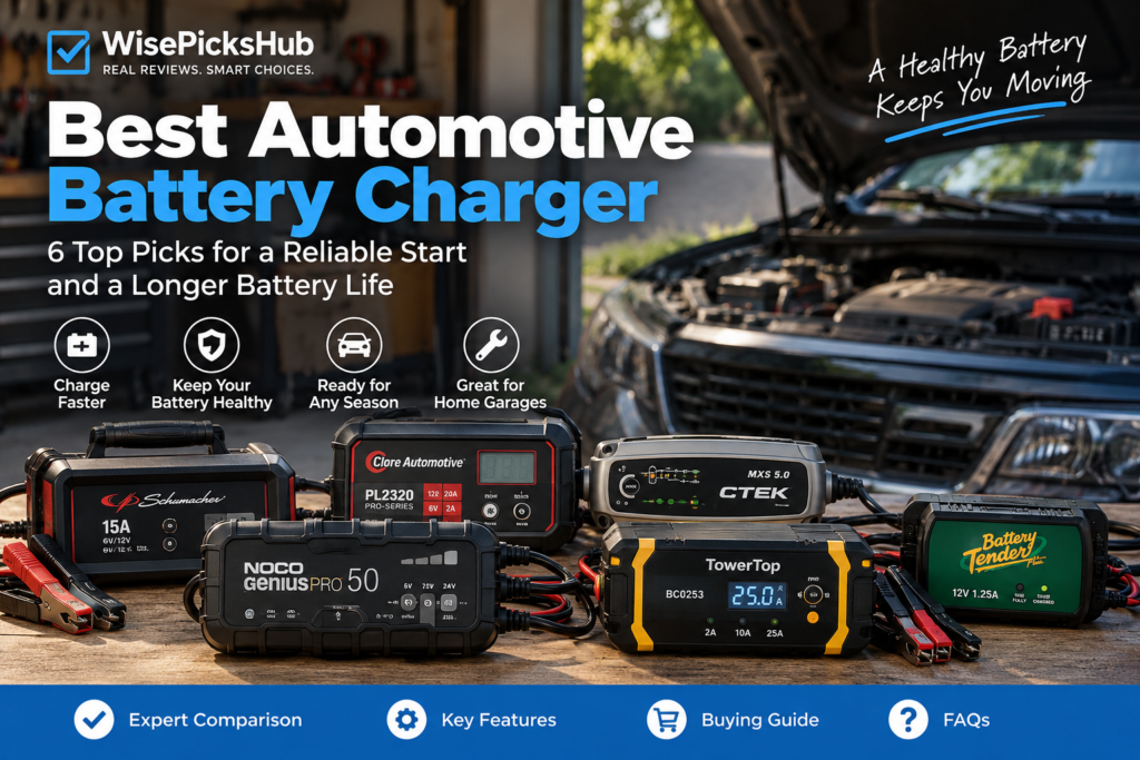 Best automotive battery charger comparison – 6 top picks