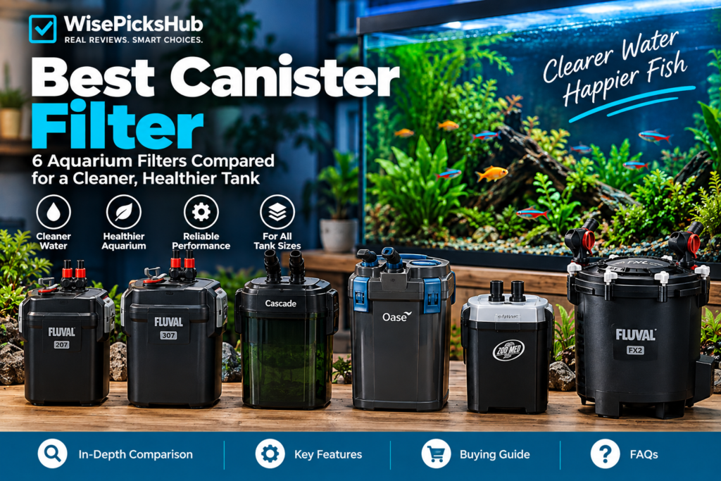 Best canister filter comparison featuring six aquarium filtration models