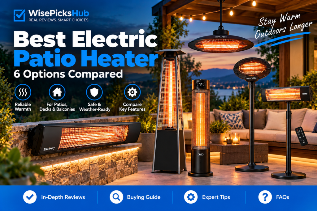 Best electric patio heater options for outdoor seating and patio heating